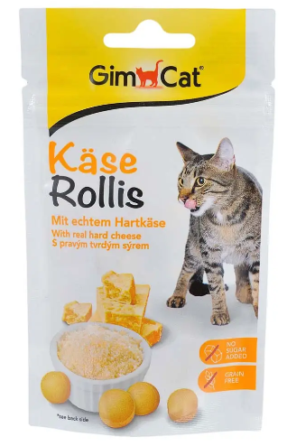 Ласощі для котів сирні кульки GimCat Kase-Rollis 40 г