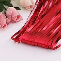 Шторка із дощу для створення фотозони, фольгована штора червона матова 1х2 метри