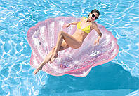 Надувной матрас-плот для плавания Intex 57257 «Розовая ракушка» (178х165х24 см)