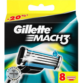 Змінні касети леза Gillette Mach3 8 шт (Оригінал, Польща)