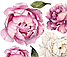 Набір вінілових міні наклейок Акварельні біло-рожеві півонії від 10 до 20 см наклейки квіти матова, фото 3
