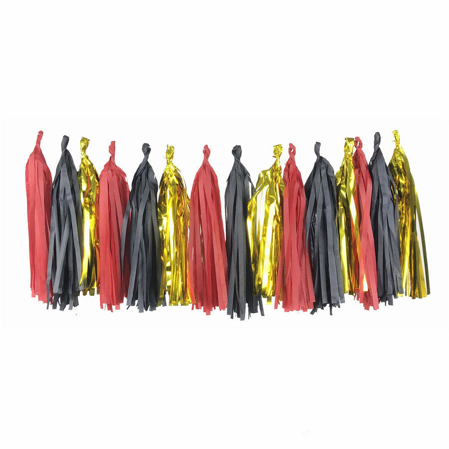 Набір пензлика тассел 3 кольори | Чорний Червоний Золото