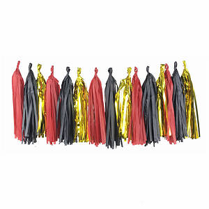 Набір пензлика тассел 3 кольори | Чорний Червоний Золото