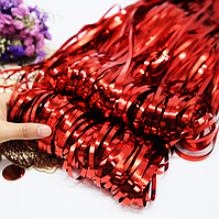 Фольгована шторка із дощу червона, штора дощ для створення фотозони 1х2 м