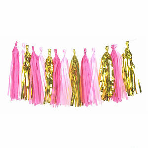 Набір пензликів тассел 3 кольори | Фуксія Ніжно-рожевий Золото.