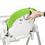 Стільчик для годування El Camino ME 1038 PRIME, регулювання по висотці та глибині, колеса, Світло-зелений, фото 7