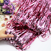 Шторка завісу з фольги рожева 1х2 метри