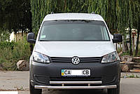 Кенгурятник ус двойной Volkswagen Caddy 2010-2015 d60/42 с нержавеющей стали