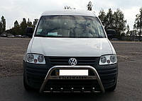 Кенгурятник передняя защита Volkswagen Caddy 2004-2010+ с надписью фольксваген d60