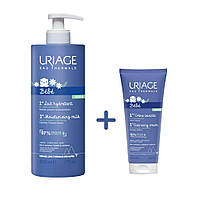 Набор детский Uriage Bebe 1-й уход за малышом Moisturizing milk, 500 мл + Cleansing cream, 200 мл