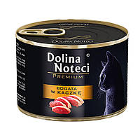 Влажный корм для кошек Dolina Noteci Premium мясные кусочки в соусе с уткой 185 г