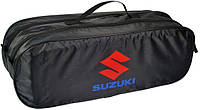 Сумка-органайзер в багажник с логотипом Suzuki на 2 отделения черного цвета 03-039-2Д