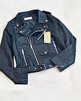 Стильная Женская Куртка косуха Ткань: экокожа Цвет: черный пудра Размер: M(42), L(44), XL(46)