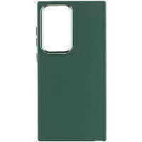 TPU чохол Bonbon Metal Style для Samsung Galaxy S24 Ultra Зелений / Army green