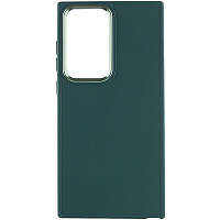 TPU чохол Bonbon Metal Style для Samsung Galaxy S24 Ultra Зелений / Pine green