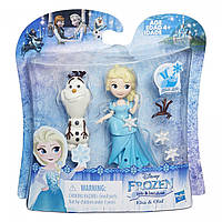 Набор маленькие куклы Эльза и Олаф Холодное сердце с аксессуарами Hasbro 7 см, Disney Frozen B5185