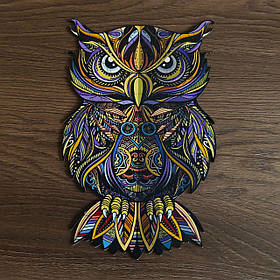 Пазл дерев'яний СОВА середній (380x240мм, 120 деталей) - сувенір, що розвиває, головоломка для дітей та дорослих