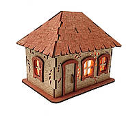 Модель Большой домик, полезный соляный светильник лампа 100% из соли + ключница в подарок