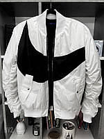 Мужской бомбер молодежный (белый) BV2 стильная легкая куртка на молнии сезон осень-весна для парней тренд