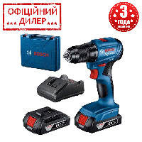 Аккумуляторный бесщеточный шуруповерт Bosch Professional GSR 185-LI (18 В, 2 А/ч, двухскоростной)