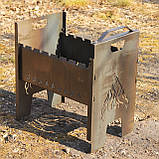 Мангал-кейс на 8 шампурів. Розкладний, переносний мангал із товстої сталі. Мангал трансформер, фото 4