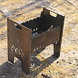 Мангал-кейс на 8 шампурів. Розкладний, переносний мангал із товстої сталі. Мангал трансформер, фото 5