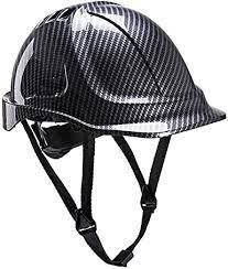 Каска захисна PC55GRR, колір сірий/чорний, АБС-пластик, з вентиляцією, карбонове волокно,