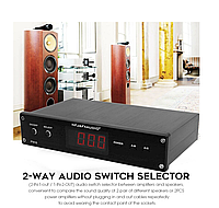 FX-Audio Аудио переключатель коммутатор акустики +кабели, свитч усилителя 2 в 1 , с пультом ДУ