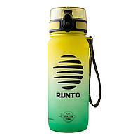 Пляшка спортивна Runto SPACE (зелено-жовта, 650мл)