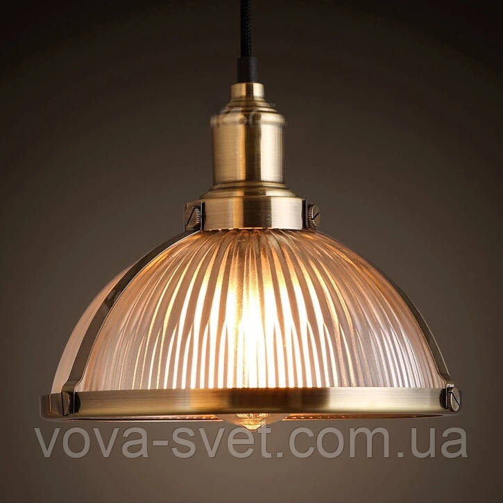 Світильник стельовий [Loft Classic glass antique brass