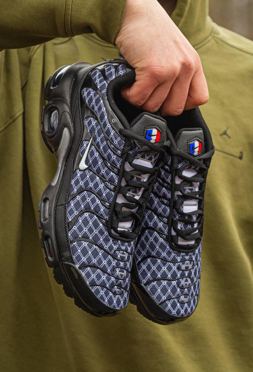 Чоловічі кросівки Nike Air Max TN Plus (білі із синім і чорним) спортивні якісні модні кроси К14153 top, фото 1