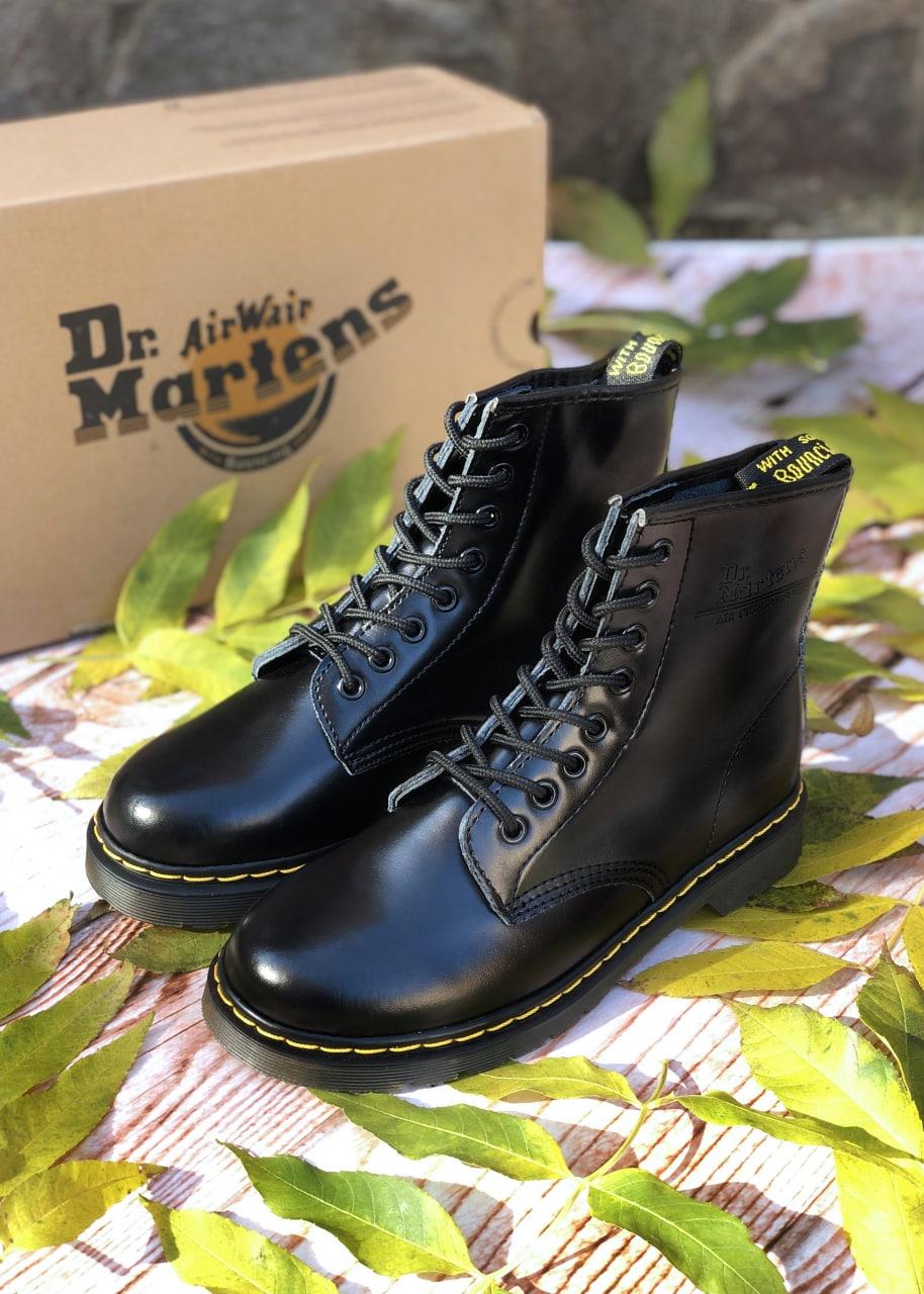 Женские ботинки Dr.Martens 1460 Black (чёрные) стильные весенне-осенние сапоги на шнуровке PD6926 house - фото 5 - id-p1823496821