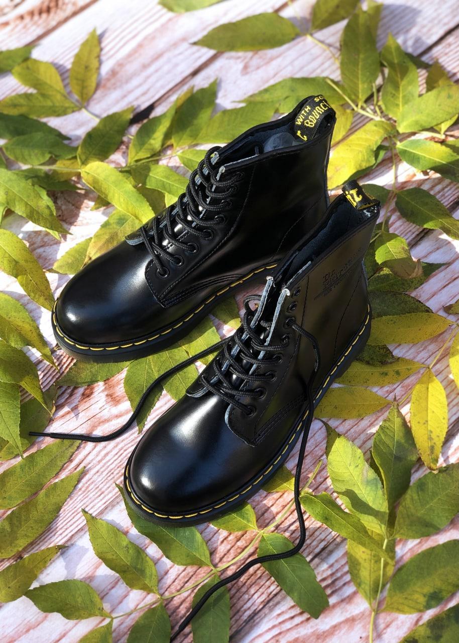 Женские ботинки Dr.Martens 1460 Black (чёрные) стильные весенне-осенние сапоги на шнуровке PD6926 house - фото 6 - id-p1823496821