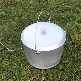 Казан алюмінієвий Похідний 8л. Алюмінієвий казанок для приготування на відкритому вогні. Алюмінієвий посуд