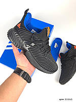 Женские кроссовки Adidas (чёрные) лёгкие демисезонные дышащие кроссы для спорта В11561 тренд