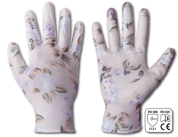 Рукавички захисні NITROX FLOWERS нітрил, розмір 7, RWNF7 Shopolife
