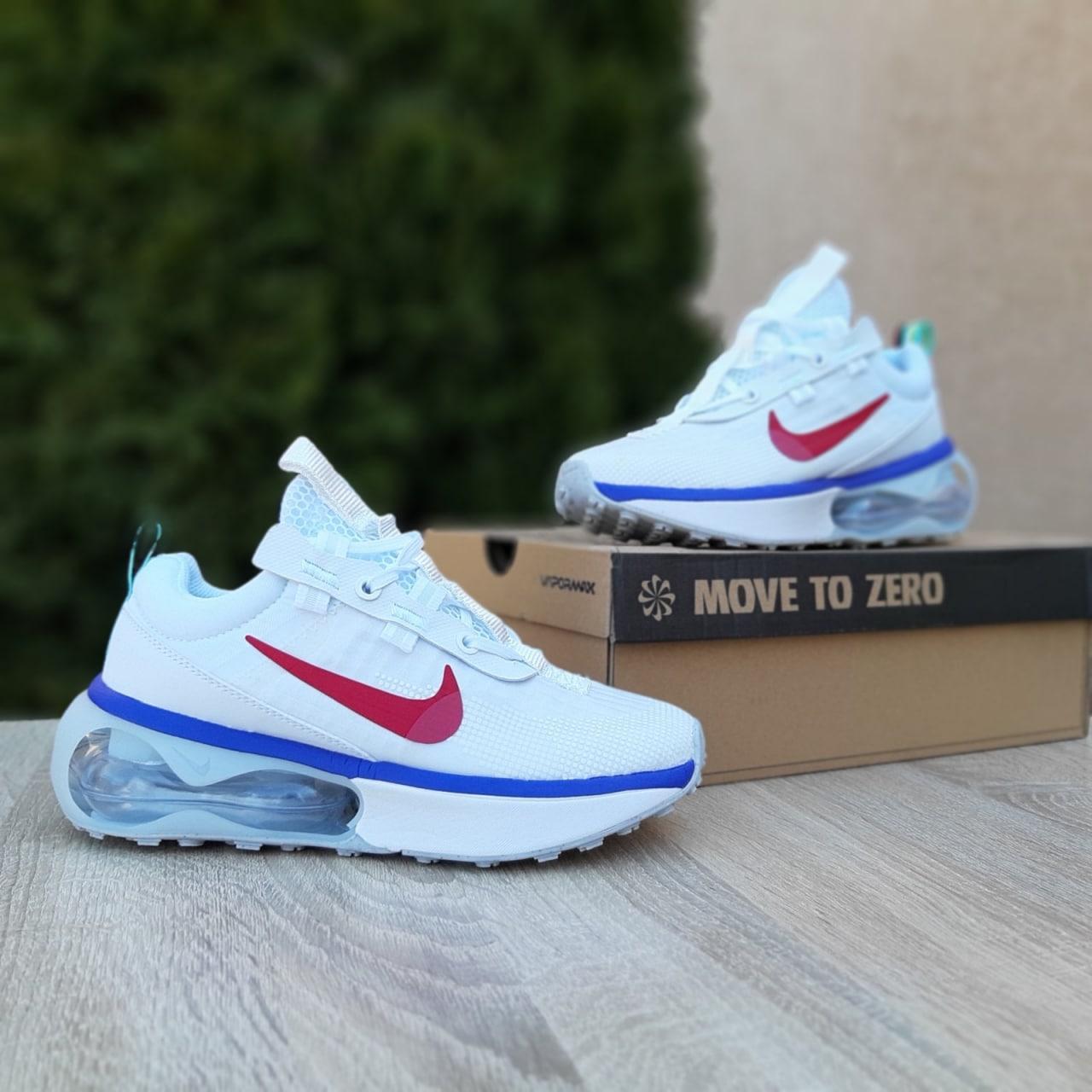 Жіночі кросівки Nike Vapormax Move To Zero (білі з червоним і синім) спортивні весняні кроси О20727 top