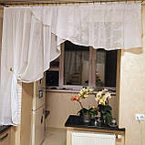 Тюль на кухню. Кухонна завіска. Красива тюль на кухню. Коротка тюль. Тюль до підвіконня. Фіранки, фото 5