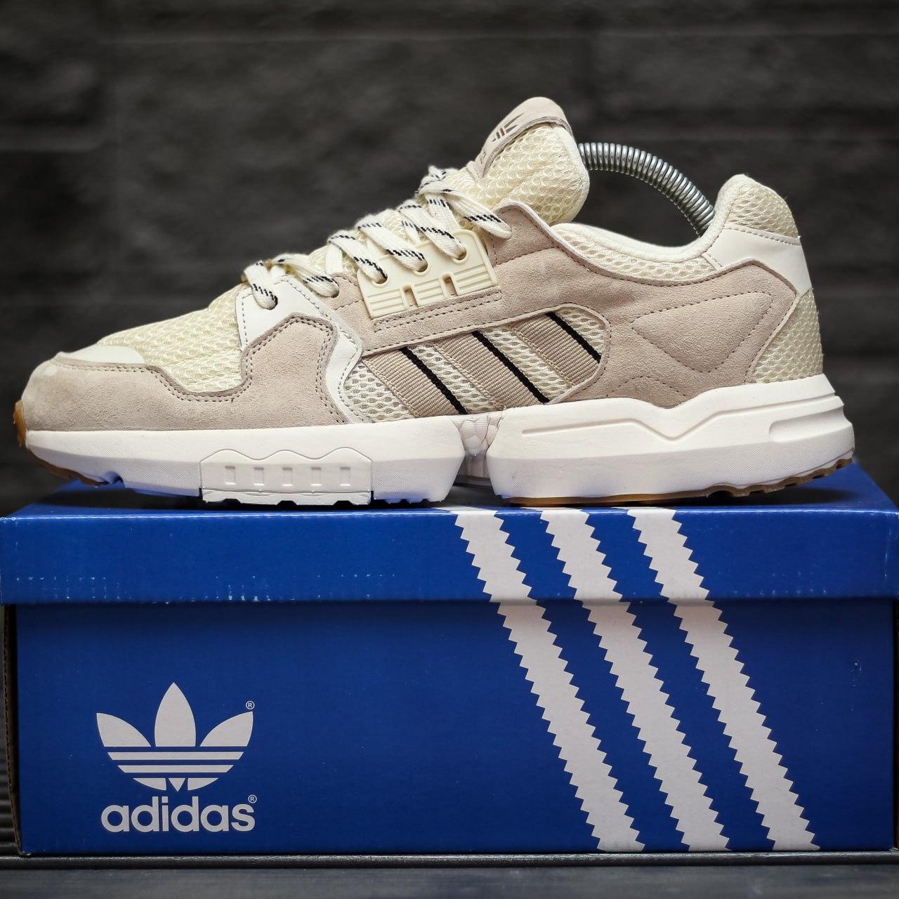Чоловічі кросівки Adidas ZX Torsion (сірі з бежевим) світлі спортивні комбіновані кроси 2303 top, фото 1
