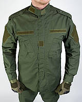 Комплект полевой формы Олива (зеленый) Арт1147 ткань рипстоп, анатомический крой костюм для воина ВСУ top