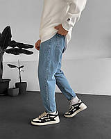 Мужские базовые джинсы зауженные(светло-синие) 1704 молодежные удобные без принтов и потертостей повседневные
