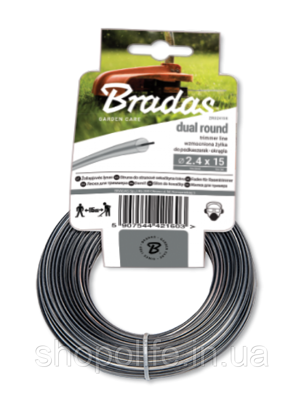 Ліска для тримера RIPPER DUAL "круг" 2,0мм х 15м, ZRO2015K Shopolife, фото 1