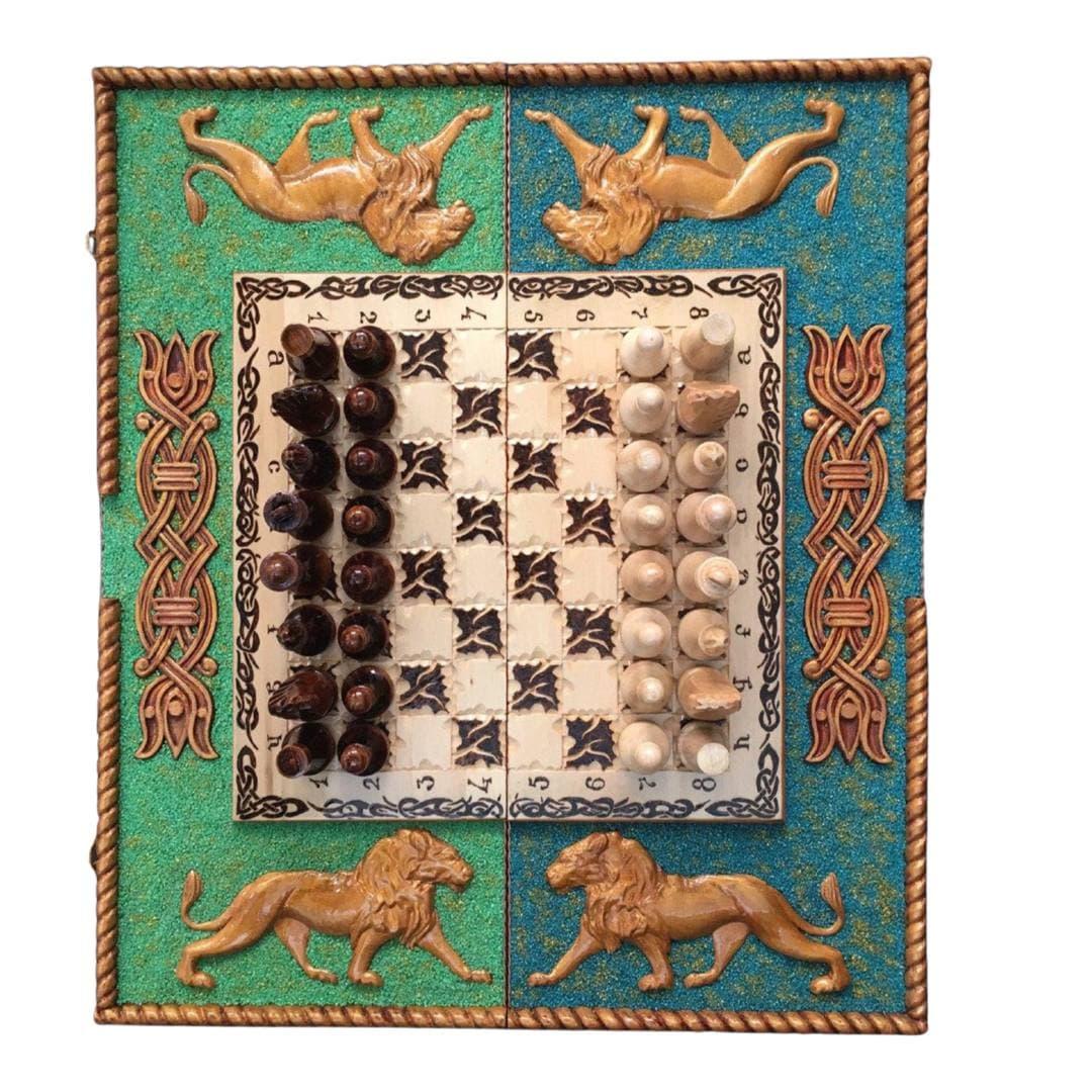 Ексклюзивні дерев'яні шахи, 70*70*9 см, 191324