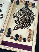 Набір дерев'яних фішок для гри в нарди, шашки, 25×11 мм, арт.862513