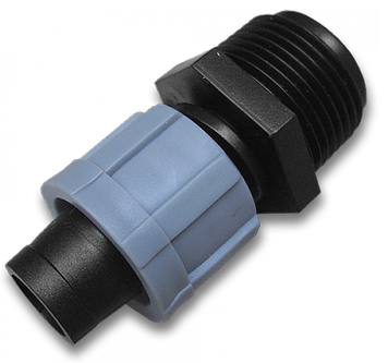 Адаптер для крапельної стрічки із зовнішньою різьбою 1/2", DSTA10-12L Shopolife
