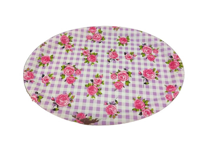 Піднос офіціанта антісліп нековзний овальний прогумований кольоровий 28,5 * 21 cm.