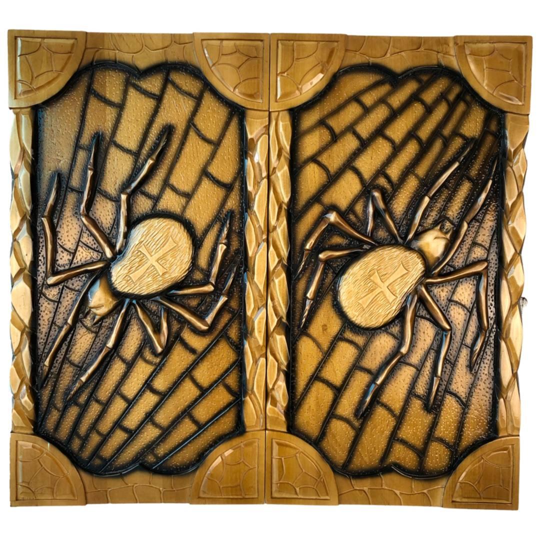 Нарди дерев'яні ручної роботи "Павук", оригінальний подарунок, 59*32*9 см, арт.190513