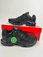 Мужские кроссовки Nike Air Max TN+ (чёрные) спортивные лёгкие удобные кроссы R747 тренд