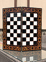 Роскошные шахматы, шашки, нарды - набор 3 в 1 с акрилового камня 60*30*5 см, арт.190610