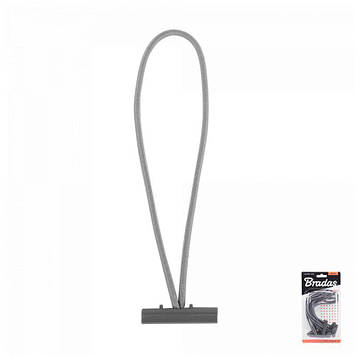 Гумка еластична із засувкою BUNGEE CORD T BAR, довжина 20 см, блістер, BCT1-0420GY-B Shopolife